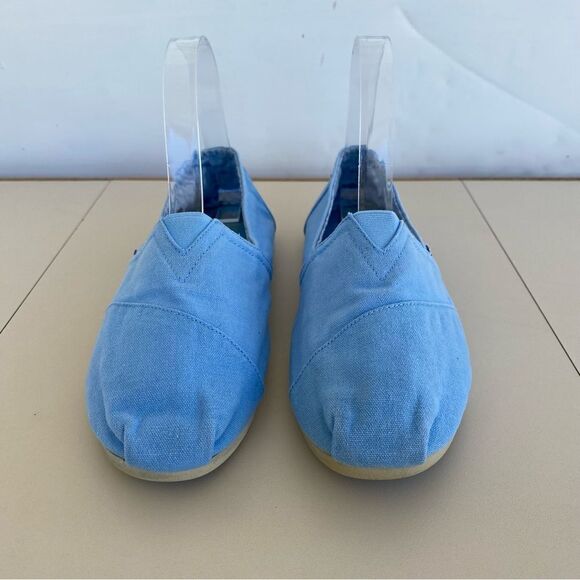 Bobs Skechers Alpargata Slip On Moccasins Shoe 33645 Light Blue Women’s 7.5 - Picture 2 of 10